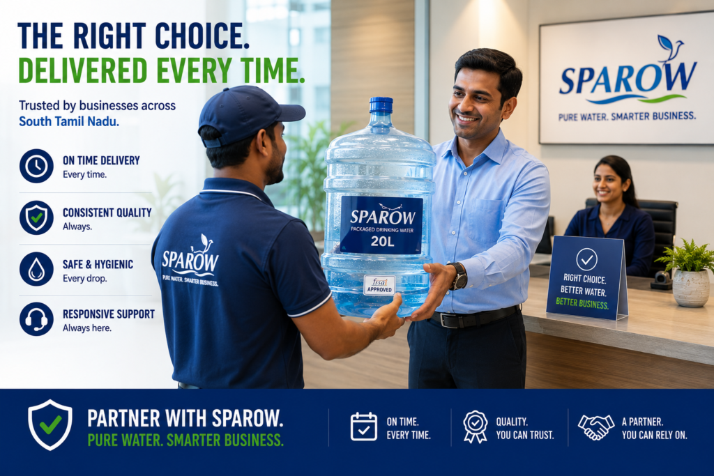 SPAROW as the right choice when you choose a drinking water supplier for your office