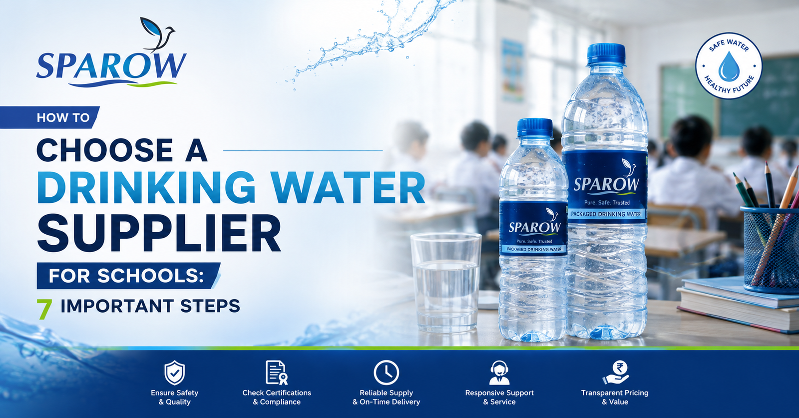 The Administrator’s 7 Step Guide on How to Choose a Drinking Water Supplier for Schools